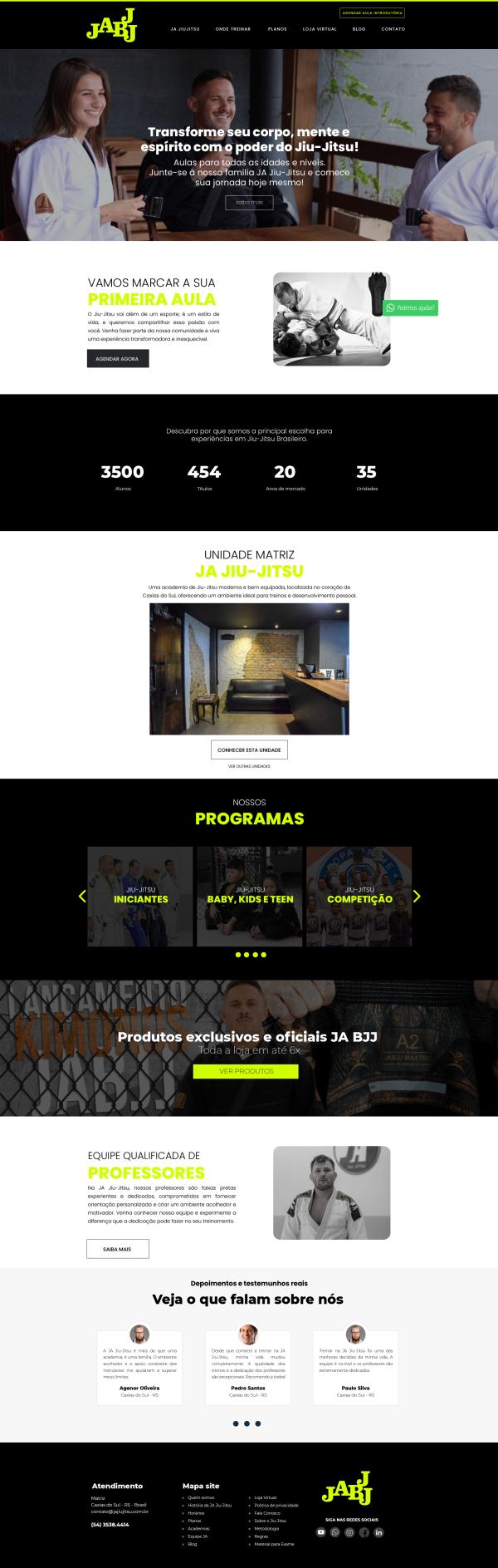 website JA Jiu-Jitsu - 2024