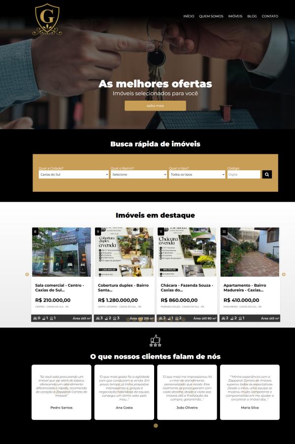 website Grand Palladium Imóveis